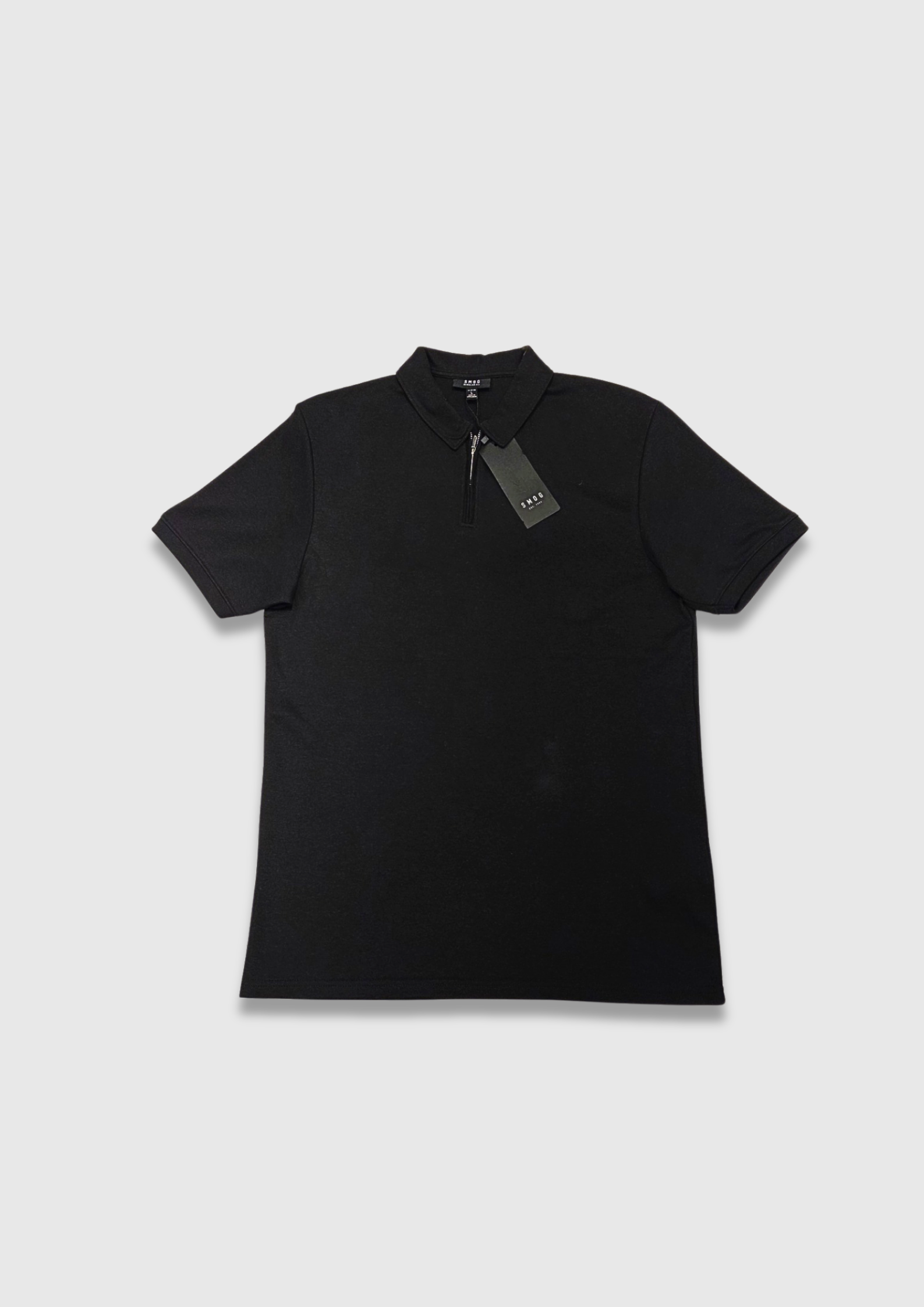 Zipper polo T-shirt